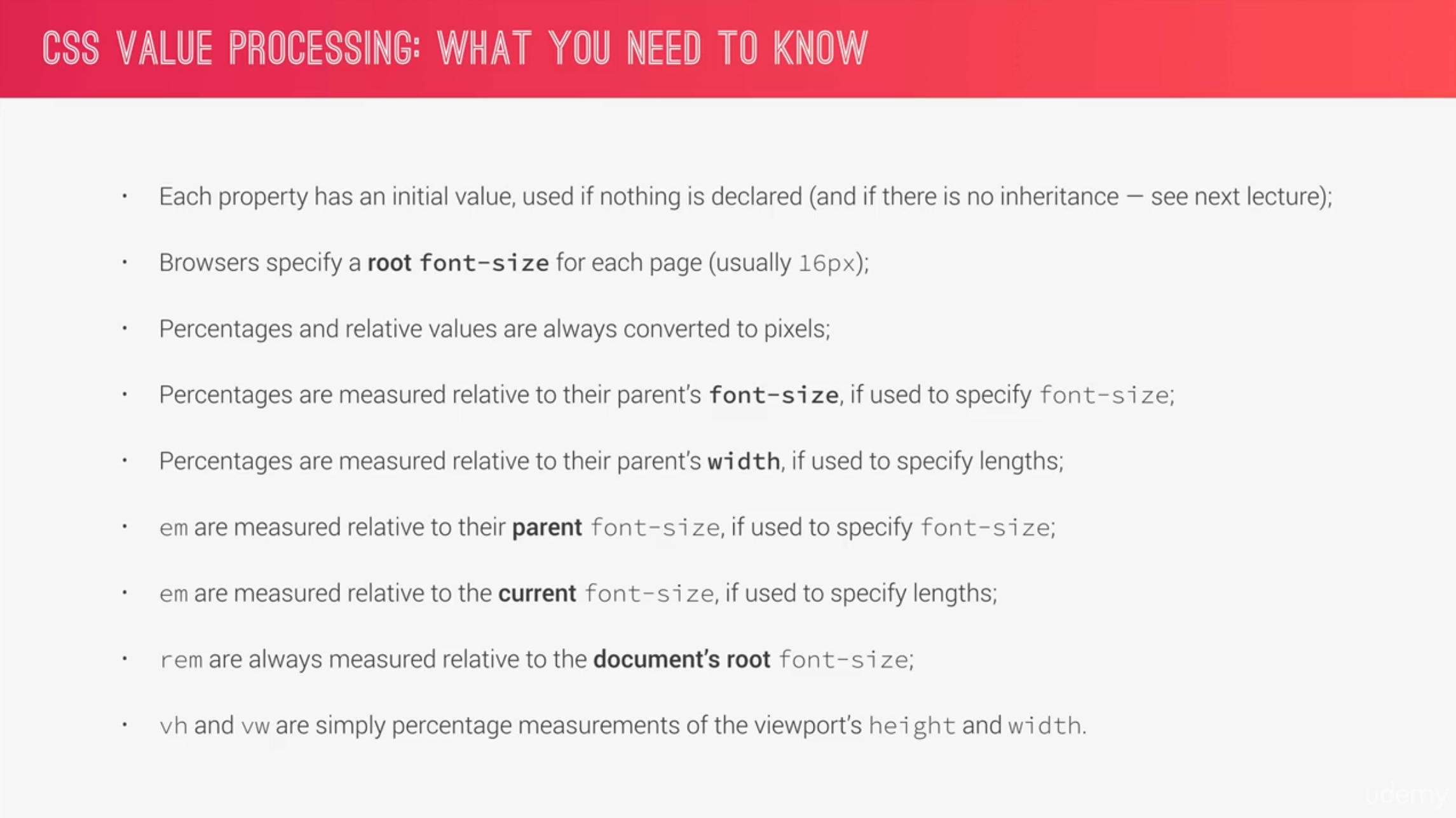 CSS value processing