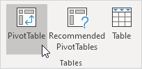 Insert PivotTable